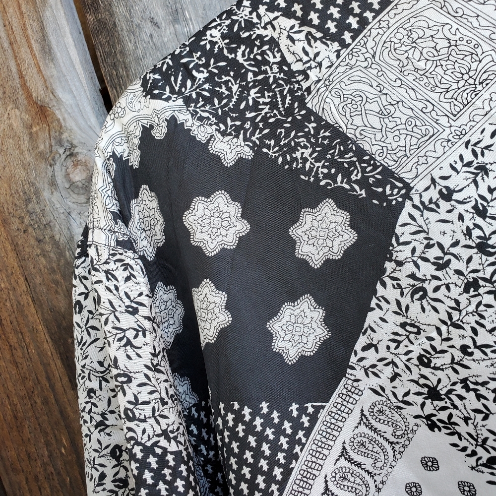 Vintage Silk Patchwork Pattern Jacket - image 6